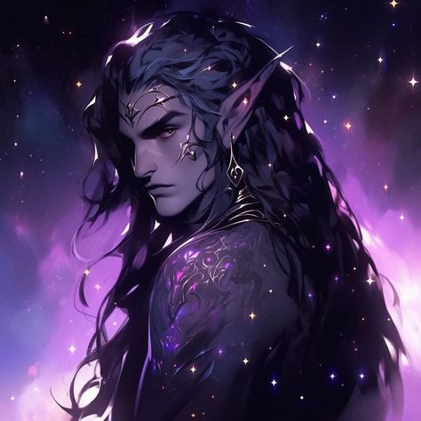 Astral Elf, Dnd Elf, Drow Male, Fantasy Story Ideas, Elves Fantasy, Night Elf, Roleplay Characters, Dark Elf, Fantasy Male