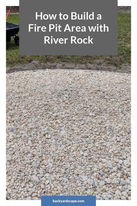 Discover the art of building a stunning fire pit area with river rock. This guide walks you through the steps of creating a beautiful and functional fire pit space, offering both aesthetic appeal and a cozy gathering spot in your backyard. Fire Pit Stones Rocks, River Rock Fire Pit, Fire Pit Edging, Fire Pit Areas, Built In Fire Pit, Rock Fire Pit, Build A Fire Pit, Backyard Firepit Area, Paver Fire Pit