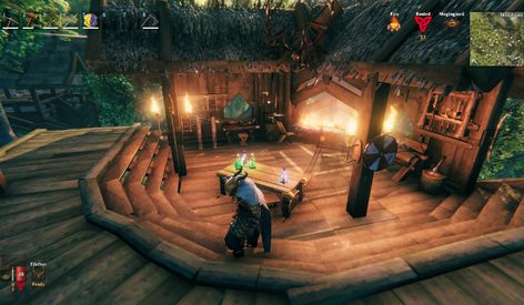 Valheim Crafting Area, Crafting Area, Nordic Architecture, Conan Exiles, Viking Culture, Craft Area, Survival Games, Iron Gate, Table Legs