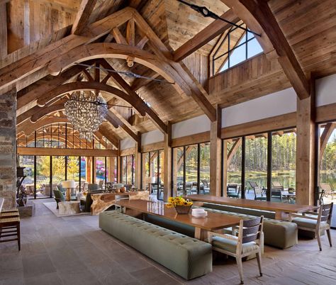 ROCKY MOUNTAIN BOATHOUSE - Locati Architects & Interiors | Bozeman, Big Sky Architects Modern Boathouse, Mountain Homes Interiors, Locati Architects, Indoor Design, Mountain Modern, Lodge Style, Mountain Lodge, Alpine Lake, River House