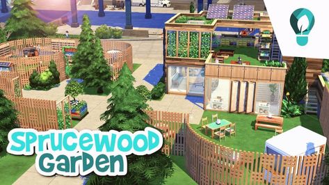 The Community Garden version of the Sprucewood Square Community Spaces lot for my save file! 🌿 • 📍 40x30 in Evergreen Harbor • No CC • Gallery ID: ChrissieYT • Packs Used: NOT pack restricted! • Original Lot: Sprucewood Square Community Spaces, Eco Lifestyle, Save File, Community Garden, Community Space, Sims Community, Sims 4 Build, Community Gardening, The Sims 4