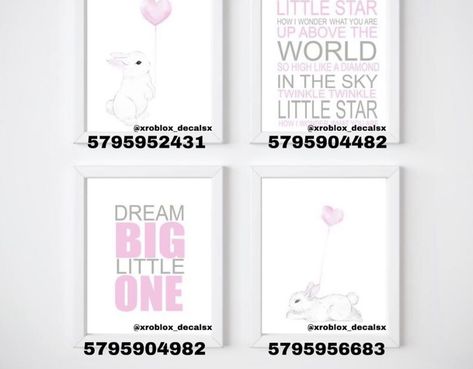 Bloxburg Feminine Products Decals, Bloxburg Pictures, Bloxburg Tips, Calendar Decal, Baby Room Decals, Baby Room Pictures, Picture Codes, Modern Decals, Blox Burg