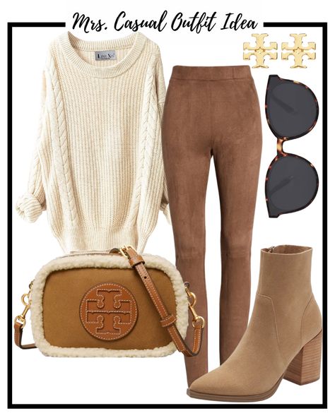 Friday Favorites Suede Leggings Outfit, Bussines Casual Woman, Neutral Winter Outfit, Cami And Jeans, Capsule Wardrobe Casual, Suede Outfit, Sunglasses Outfit, Cold Weather Outfit, Booties Outfit