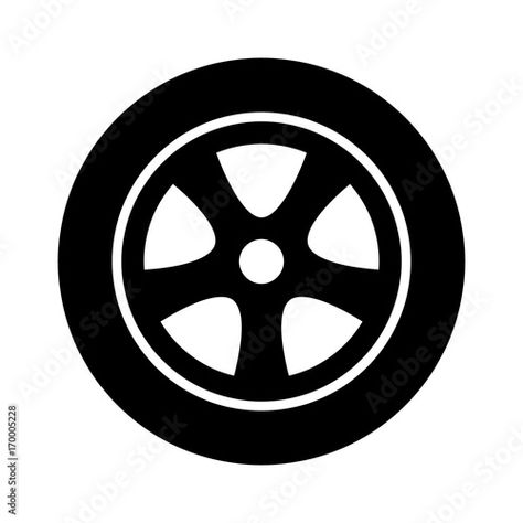 Stock Image: Car, vehicle or automobile tire alloy wheel with rim flat vector icon for apps and websites Tire Icon, Icon For Apps, Golden Ration, Mobile Icon, Flat Vector, Logo Ideas, Alloy Wheel, Car Wheel, Vector Icons