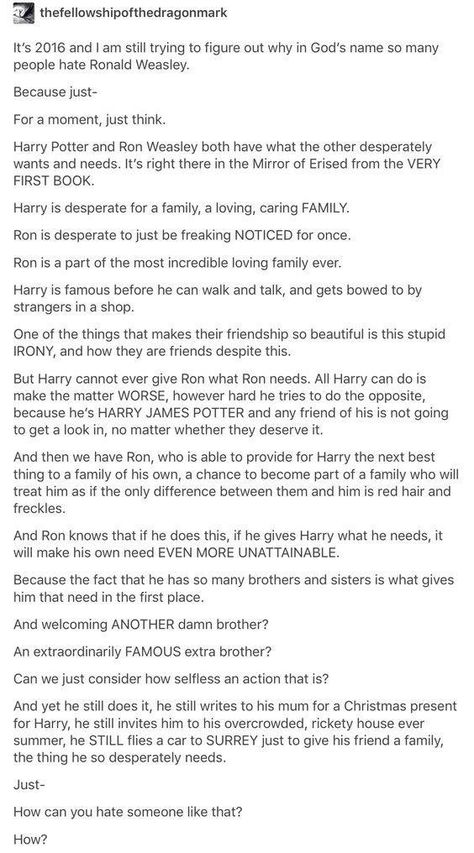 Ron Weasley Headcanons, Book Ron Weasley, Dating Ron Weasley, Ronald Weasley, Harry Potter Pin, Until The Very End, Yer A Wizard Harry, Harry Potter Headcannons, Harry Potter 2