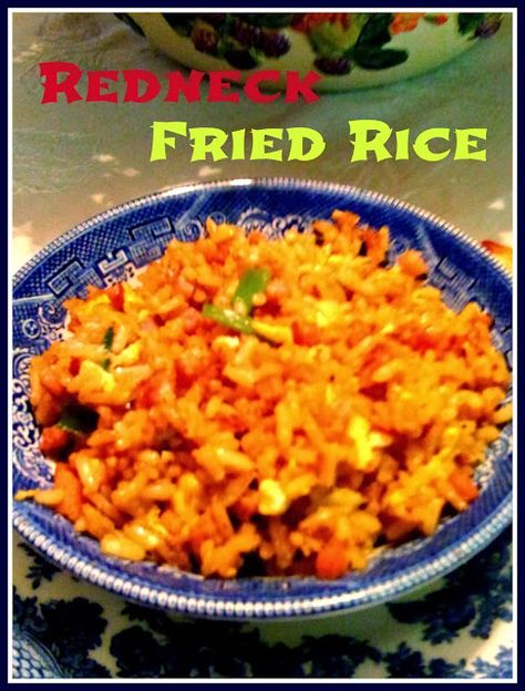 Sweet Tea and Cornbread: Redneck Fried Rice! Bacon Fried Rice, Japanese Hibachi, Bacon Fries, Country Ham, Deep Frying Pan, Easy Rice Recipes, Southern Dishes, Diced Carrots, Baked Ham