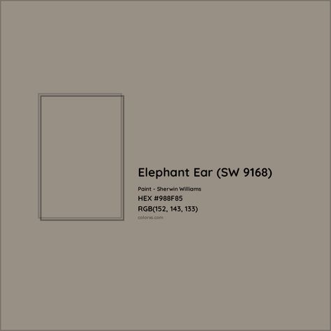 Sherwin Williams Elephant Ear (SW 9168) Paint color codes, similar paints and colors Elephant Ear Paint Color, Elephant Ear Paint Sherwin Williams, Elephant Ear Sherwin Williams, Evergreen Landscape, Zyla Colors, Analogous Color Scheme, Paint Color Codes, Choosing Paint Colours, Rgb Color Wheel