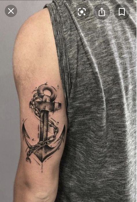 Tricep Tattoos, Navy Tattoos, Tatuagem Masculina Pequena, Anchor Tattoo Design, Anker Tattoo, Cool Wrist Tattoos, Tattoo Back, Wrist Tattoos For Guys, Anchor Tattoos