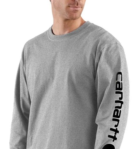 Carhartt Long Sleeve, Carhartt Logo, Carhartt Shirts, Men Carhartt, Men Fits, Carhartt Mens, Signature Logo, Fashion Flats, Shorts With Pockets