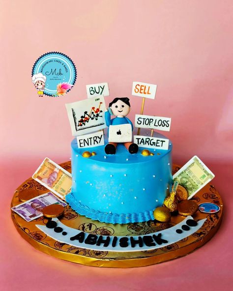 ✨Celebrating the highs and lows of the market with a sweet twist! 📈🍰 This share market themed cake is a delicious reminder of the exciting world of investments. 🎂Dig in and let your taste buds soar! 🚀💰 Get your cakes customised with us for your loved ones 🫂 DM us for orders and details ✨ 📞Wats app or DM 7240416440 💯 Egg free No added preservatives 🚚 Delivery by ola uber Due to prior commitments and intricate designing , please book your order at least 3-4 days prior 👍😇 #SweetStocks #Ca... Ca Theme Cake, Ca Cake Design, Share Market Theme Cake, Share Market, Egg Free, Themed Cakes, Taste Buds, High & Low, Egg