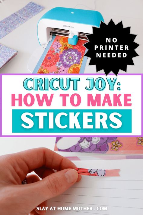 Circuit Joy Stickers, Cricut Joy Stickers How To Make, How To Make Stickers With Cricut Joy, Stickers With Cricut Joy, Cricut Journal, Cricut Joy Stickers, Cricut Joy Projects Beginner, Make Stickers With Cricut, Cricut Joy Projects