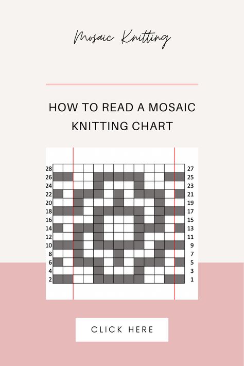 In this post I share the pros and cons to Mosaic Knitting vs Fair Isle knitting, as well as, how to read a mosaic knitting chart. This is a great beginner friendly colorwork technique to add designs to your knitting. Free mosaic knitting patterns are also linked at the end. #mosaicknitting #howtoreadaknittingchart #beginnerknitting #howtoknit Knitting Mosaic Patterns, Geometric Knitting Chart, Mosaic Knitting Charts Free, Fair Isle Knitting Charts Free, Mosaic Knit Patterns Free, How To Read Mosaic Crochet Charts, Mosaic Knitting Patterns Free Charts, Mosaics Crochet, Beginner Mosaic Crochet Patterns Free