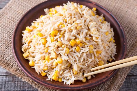 Corn Rice Recipe, Rice And Corn Recipe, Corn Rice, Baking Measurements, Leftover Rice, Corn On Cob, Sushi Rice, Light Dinner, 4 Ingredient