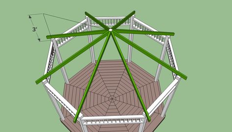 Octagonal Gazebo, Simple Gazebo, Summer House Ideas, Octagon Gazebo, Pergola Cost, Pergola Decorations, Diy Gazebo, Gazebo Roof, Gazebo Plans