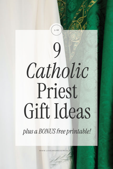 9 simple & thoughtful gift ideas for Catholic priests they are sure to love. Some are perfect last minute gift ideas. Great Father's Day gift ideas for priests PLUS a free priest coloring page for kids! 10 Lords A Leaping Gift Ideas, Affordable Gift Ideas, Last Minute Gift Ideas, Teacher Appreciation Gifts Diy, Thoughtful Gift Ideas, Catholic Decor, Catholic Priest, Farewell Gifts, God Parents