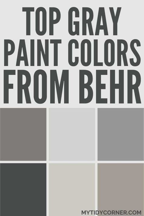 Looking for the perfect gray to refresh your home? Check out the best Behr gray paint colors that work in any space. From pale to moody, these top gray paint colors from Behr will help you achieve a fresh, modern look in your home. Get inspired with the most popular Behr gray paint colors! Perfect for creating a neutral yet stylish backdrop in your living room, bedroom, or kitchen. Behr Grey Brown Paint Colors, Behr Silver Drop Paint Color, Light Gray Walls With Dark Gray Trim, Agreeable Gray Behr Match, Behr Wet Cement Paint Color, Behr Doeskin Gray, Best Behr Gray Paint Colors, Behr Living Room Paint Color Ideas, Popular Paint Colors For Living Room