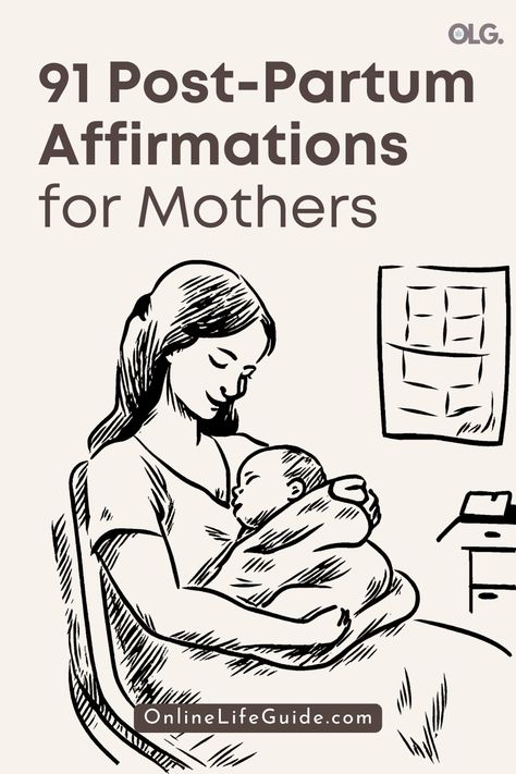 These postpartum affirmations can help you embrace your motherhood, manage sleep deprivation, and cope with baby blues, deal with breastfeeding challenges, offering support for emotional balance and self-care during this transformative phase. Postpartum Affirmations, Pregnancy Affirmations, Life Guide, Ride It, Second Trimester, Post Partum, Third Trimester, First Trimester, Baby Blues