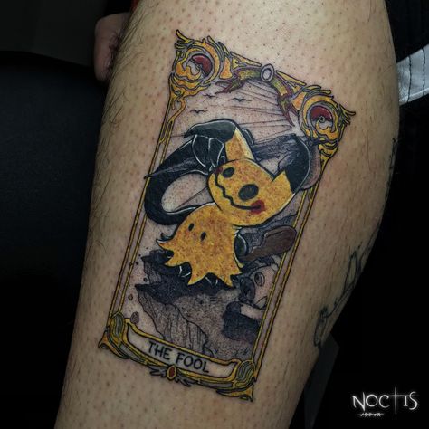 Pokémon Card Tattoo, Mimikyu Tattoo, Pokemon Tattoo, Card Tattoo, Polymer Clay Animals, Clay Animals, Pokemon Cards, Tarot Card, I Tattoo