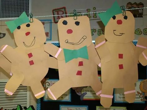 Preschool Seasons, Boy Craft, Gingerbread Craft, Craft For Kindergarten, Deanna Jump, Daycare Art, Eyfs Ideas, Gingerbread Man Activities, Gingerbread Activities