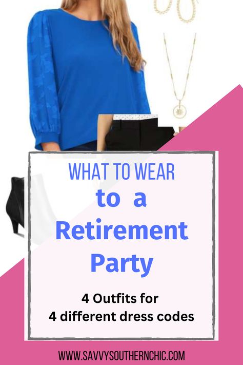 Retirement Ceremony Outfits For Women, Retirement Party Guest Outfit, Retirement Dinner Outfit, Retirement Party Dress For Women, Casual Retirement Party Outfit, Retirement Party Attire For Women, What To Wear To Retirement Party, Retirement Outfits For Women, Business Casual Party Outfits For Women