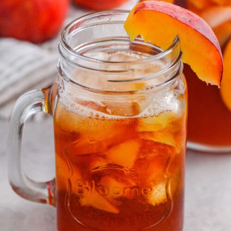 Peach Iced Tea - Life With Ayla Rianne Iced Tea Aesthetic, Ice Tea Peach, Homemade Ice Tea, Peach Iced Tea, Tea Aesthetic, Perfect Summer Drink, Peach Ice Tea, Fresh Peaches, Ice Tea