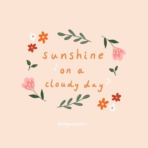 Quote of the day Stationary Stickers, Sunshine On A Cloudy Day, Sunshine Homes, Cloudy Day, Cute Illustration, Bullet Journal, California, Home Decor Decals, Etsy Uk