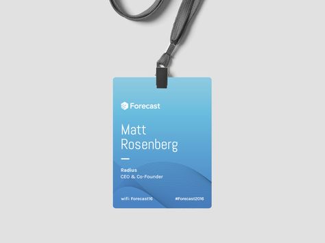 Forecast 2016 Conference Badge Creative Ways To Introduce Yourself, Name Tag Design Template, Conference Badges Design, Ways To Introduce Yourself, Event Badge Design, Name Badge Template, Conference Badges, Identity Card Design, Event Badges