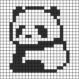 Alpha pattern #27721 | BraceletBook Alpha Patterns Crochet Black And White, Pixel Art Pattern Easy Free Crochet, Pixel Art Pattern 20x20, Pixel Art 15x15 Grid, 32x32 Pixel Art Grid Black And White, Free Pixel Art Templates, Simple Pixel Pattern, Simple Pixel Art Patterns 32x32, Pixel Art 20x20 Grid