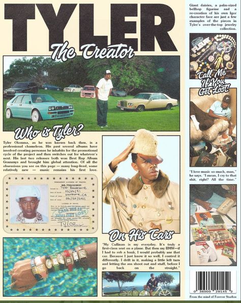 Tyler The Creator Poster Aesthetic, Tyler The Creator Poster Cmiygl, Tyler The Creator Magazine, Poster Prints Tyler The Creator, Aesthetic Album Posters, Aesthetic Tyler The Creator Poster, Tyler The Creator Design, Tyler The Creator Artwork, Tyler The Creator Graphic Design