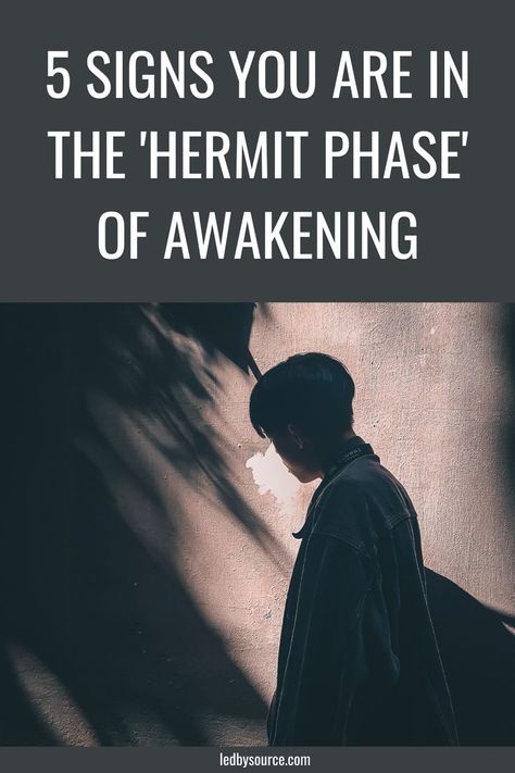 Here are five clear signs you are in the 'hermit phase' of a spiritual awakening. Spiritual Awakening Stages, Spiritual Awakening Higher Consciousness, Spiritual Growth Quotes, Psychic Development Learning, Spiritual Awakening Quotes, Spiritual Awakening Signs, The Hermit, Spiritual Journals, Energy Healing Spirituality