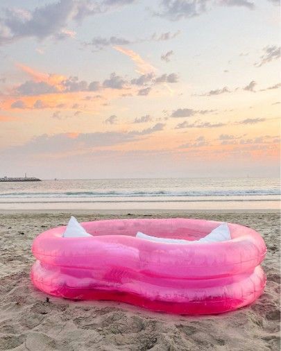 Beach Floaties, Beach Floats, Girls Beach Trip, Ball Pits, Blow Up Pool, Pool Essentials, Beach Heart, Summer Picture Poses, Beach Date