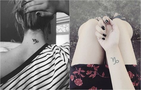 Steinbock Zeichen Tattoos Meaningful Tattoos, Deathly Hallows Tattoo, Tattoos And Piercings, Triangle Tattoo, Tattoo Quotes, Piercings, Tattoos