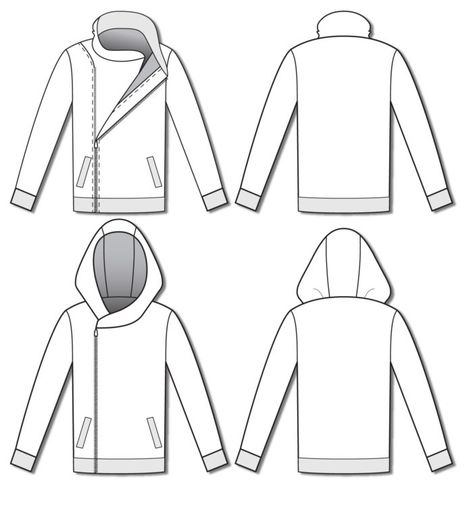 Pattern Review: Toby K. Patterns Zip-Up Sweater - Threads Fleece Sewing Patterns, Fleece Jacket Pattern, Mens 1/4 Zip, Clothes Illustration, Mens Sewing Patterns, Threads Magazine, Hoodie Pattern, Sewing Fleece, Garment Pattern