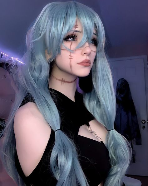 Anime Cosplay Ideas Female, Blue Hair Cosplay, Female Cosplay Anime, Female Cosplay Ideas, Easy Cosplay Ideas, Anime Cosplay Ideas, Easy Cosplay, Cosplay Ideas Women, Cosplay Inspo