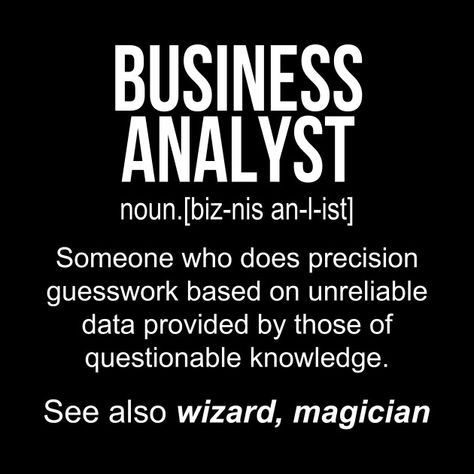 Business Analyst Memes, Intelligence Analyst Aesthetic, Business Analyst Humor, Business Analyst Career, Business Humor, Noun Definition, Workplace Humor, Work Goals, Mens Business