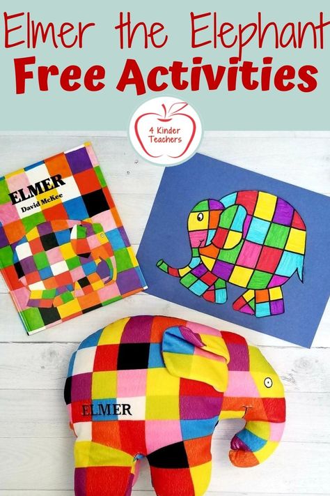 Elmer the Elephant activities are perfect for early in the year when students are getting to know each other, as they are cute, fun, and deliver a great message; Being unique is something to be celebrated! Read our blog to see exactly how we used Elmer in our class in many different subjects and get these Elmer the Elephant kindergarten activities for FREE! Use these free printable Elmer Elephant activities at home or in the classroom! #elmerelephantcraft  #elmertheelephantactivitiespreschool Elmer The Elephant Activities, Elephant Activities, Elmer Elephant, Elmer The Elephant, Elmer The Elephants, Crochet Baby Projects, Elephant Crafts, Elephant Coloring Page, Social Emotional Activities