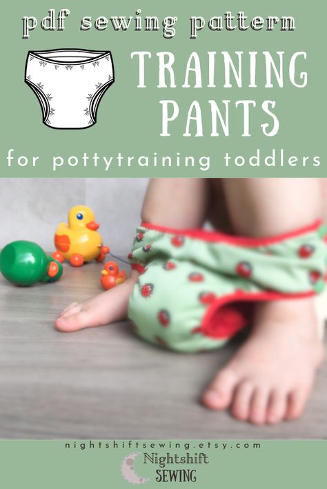 Toddler Training Pants, Toddler Potty Training, Potty Time, Potty Train, Pants Sewing, Cloth Diapering, Simple Sewing, Pants Sewing Pattern, Beginner Sewing