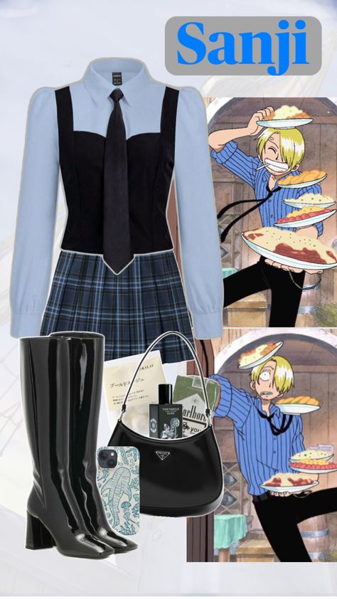 Sanji Inspired Outfit, Sanji Outfit One Piece, Sanji Outfit, One Piece Inspired Outfits, One Piece Cosplay, Anime Inspired Outfits, Casual Cosplay, One Piece Outfit, Cosplay Ideas