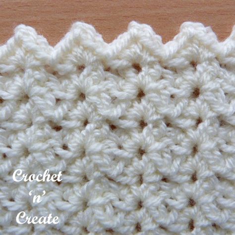 Free crochet sprig stitch tutorial Crochet Baby Blanket Tutorial, Crochet Baby Blanket Free Pattern, Crochet Stitches Guide, Crochet Shell Stitch, Crochet Stitches For Blankets, Easy Crochet Blanket, Stitch Tutorial, Crochet Dishcloths, Crochet Afghans