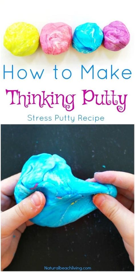 Stress-relieving <a href="https://go.redirectingat.com?id=74679X1524629&sref=https%3A%2F%2Fwww.buzzfeed.com%2Fmikespohr%2Fthese-back-to-school-trends-are-absolutely-blowing-up-on&url=https%3A%2F%2Fwww.pinterest.com%2Fpin%2F535506211933178620%2F&xcust=4588917%7CAMP&xs=1" target="_blank">thinking putty</a> is up 55% over last year. How To Make Putty, Putty Recipe, Therapy Putty, Thinking Putty, Sensory Dough, Sensory Room, Art Therapy Activities, Play Therapy, Toddler Snacks