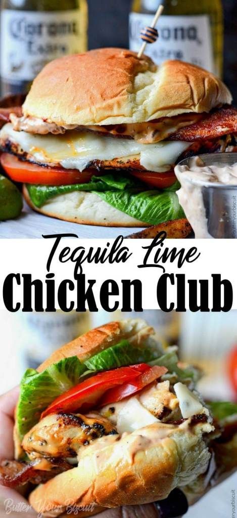 Tequila lime chicken sandwich is marinated in tequila and grilled to juicy perfection. Topped with a chipotle mayo and all your favorite toppings. #chickensandwich #grilledchicken #tequilalimechicken @summerrecipes #grilling Lime Grilled Chicken, Tequila Lime Chicken, Club Sandwich Chicken, Grilled Chicken Sandwich, Monte Cristo Sandwich, Summer Sandwiches, Chicken Club, Chipotle Mayo, Chicken Sandwich Recipes