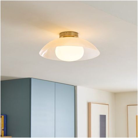 Modern Flush Mount Lighting | West Elm Modern Flush Mount Lighting, Spring Bedroom, Entryway Lighting, Modern Flush Mount, Sandblasted Glass, Indoor Lighting Fixtures, Bathroom Solutions, Metal Canopy, Perforated Metal