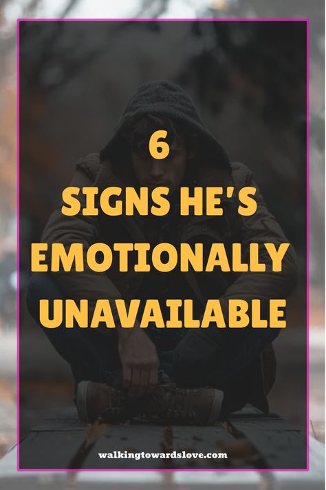 Emotional availability is crucial for a healthy and fulfilling relationship. If your partner is emotionally unavailable, it can create barriers to intimacy and connection. Recognizing the signs can help you understand his emotional state and decide the best course of action. Here are six signs that he’s emotionally unavailable. 1. Avoidance of Deep Conversations One Signs Of Emotional Unavailability, Emotional Unavailable Partner, Emotionally Unavailable Partner, Unavailable Partner, Emotional Availability, Emotional Unavailability, Shutting Down Emotionally, Emotional Security, Emotionally Unavailable Men