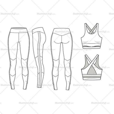 Equestrian Breeches, Activewear Pattern, Technical Sketch, Fashion Sketch Template, Summer Sportswear, Flat Drawings, Luxury Activewear, Fashion Design Template, Emerging Designers Fashion