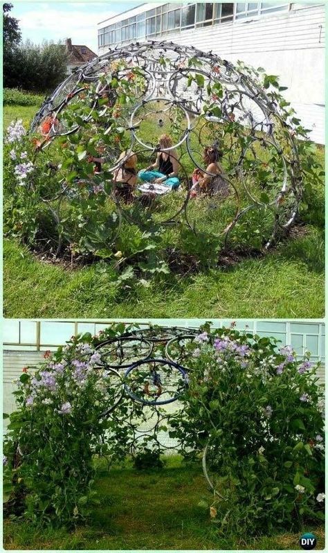 Playhouse Diy, Diy Playhouse, Recycled Garden, Diy Garden Furniture, Ways To Recycle, Have Inspiration, Bike Wheel, Dream House Decor, Design Case