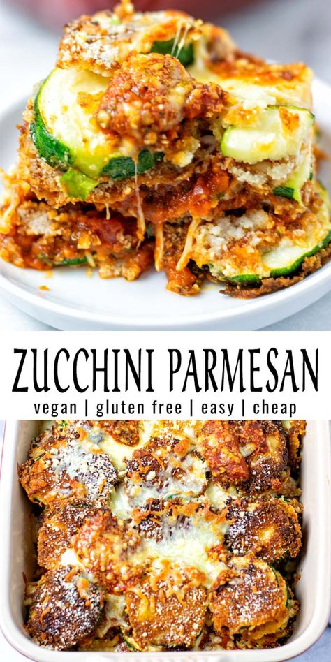 A family favorite ready in no time: this Zucchini Parmesan is made with simple ingredients and rich in flavor. Learn the best method with step by step picture. No one would ever taste it is vegan, better than the real deal. #vegan #dairyfree #contentednesscooking #vegetarian #dinner #lunch #mealprep #zucchiniparmesan Zucchini Parmesan, Plat Vegan, Italian Herbs, Tasty Vegetarian Recipes, Vegetarian Dinners, Vegetarian Recipes Dinner, Vegetarian Recipes Healthy, Vegan Dinner Recipes, Curries