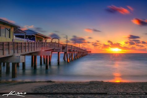 Dania Beach Fishing Pier Sunrise Over Broward County Florida Florida Photoshoot, Dania Beach Florida, Broward County Florida, Indian Shores, Indian Rocks Beach, Florida Life, Madeira Beach, Fishing Pier, Florida Photography