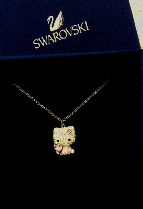 My first Hello Kitty necklace Swarovski Hello Kitty, Hello Kitty Necklace, Xoxo Jewelry, Kitty Necklace, Dope Jewelry Accessories, Belly Button Piercing Jewelry, Hello Kitty Jewelry, Pretty Jewelry Necklaces, Photo Locket Necklace