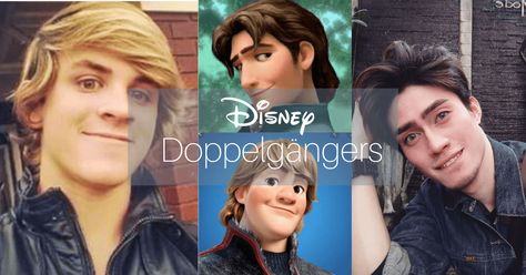 Disney Look Alikes, Real Life Disney Characters, Look Alikes, Internet Fame, Spitting Image, Disney Up, Flynn Rider, Walt Disney Pictures, Disney Character