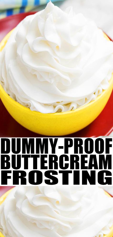 Best Vanilla Buttercream Frosting, American Buttercream Frosting Recipe, Best Vanilla Buttercream, Vanilla Frosting Recipe, American Buttercream Frosting, Easy Vanilla Frosting, Piping Cake, Homemade Frosting Recipes, Vanilla Frosting Recipes